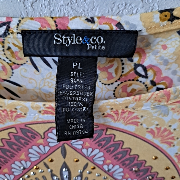 Style&Co. Peach bell sleeve Blouse - Picture 6 of 7